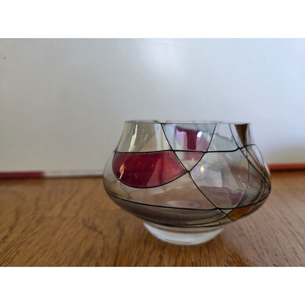 PartyLite Mosaic Calypso Stained Glass Tiffany Tealight Holder P0281 *6 tealight